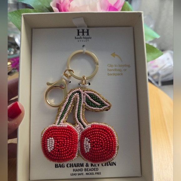 Haute Hippie Accessories - Haute Hippie Cherry Keychain | Bag Charm